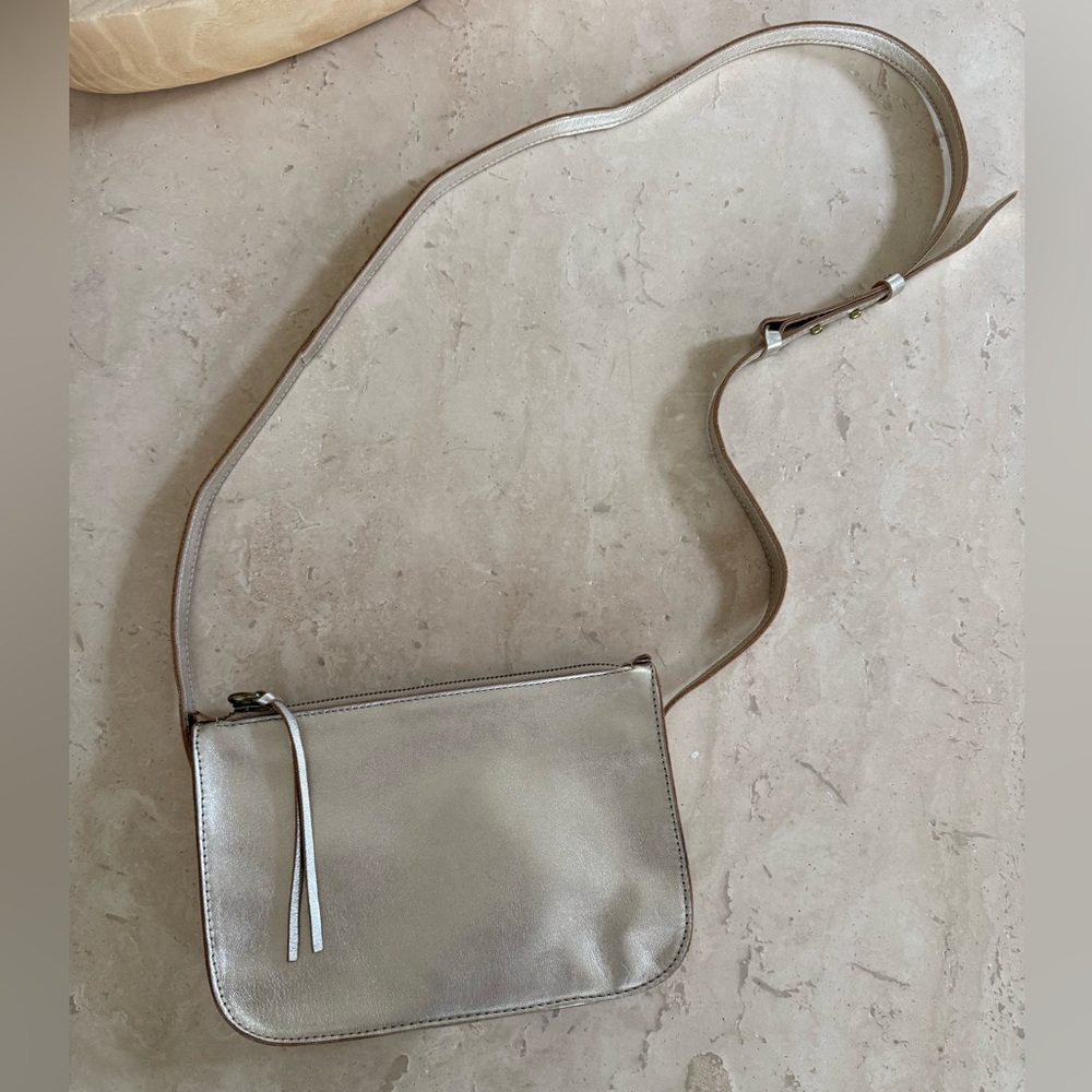 Metallic Gold Crossbody Bag - Sleek Shoulder Bag